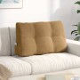 Cojín de Espalda Marrón 80 x 24 x 50 cm Terciopelo