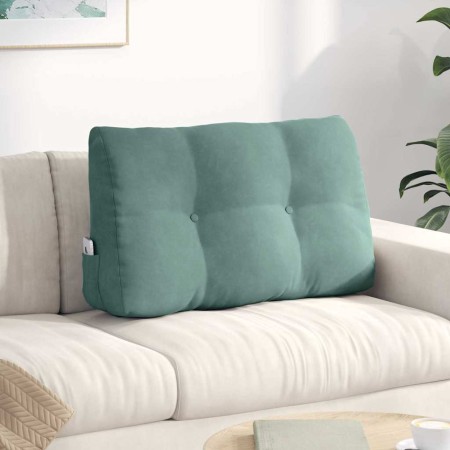 Cojín de Espalda Verde Mar 80 x 24 x 50 cm Terciopelo
