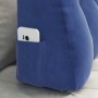 Cojín de Espalda Azul Policía 80 x 24 x 50 cm Terciopelo
