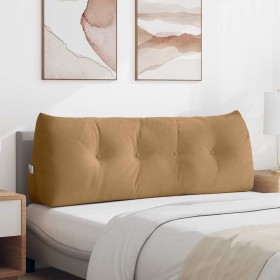Cojín de Espalda Marrón 140 x 24 x 50 cm Terciopelo