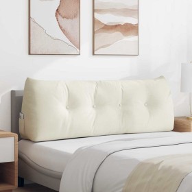 Cojín de Espalda Crema 140 x 24 x 50 cm Terciopelo