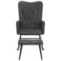 Vintage black canvas rocking chair with footrest stool by vidaXL, Rocking chairs - Ref: Foro24-339702, Price: 127,62 €, Disco...