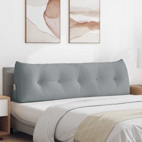 Cojín de Espalda Gris Claro 160 x 24 x 50 cm tela