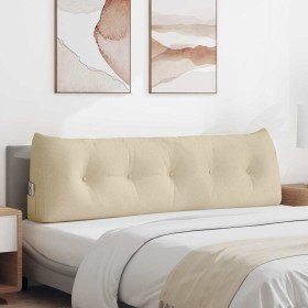 Cojín de Espalda Crema 160 x 24 x 50 cm tela