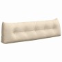 Cojín de Espalda Crema 160 x 24 x 50 cm tela