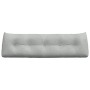 Cojín de Espalda Gris Claro 160 x 24 x 50 cm Terciopelo