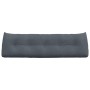 Cojín de Espalda Gris oscuro 160 x 24 x 50 cm Terciopelo
