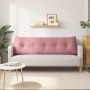 Cojín de Espalda Rosa 160 x 24 x 50 cm Terciopelo