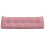 Cojín de Espalda Rosa 160 x 24 x 50 cm Terciopelo