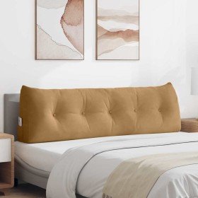 Cojín de Espalda Marrón 160 x 24 x 50 cm Terciopelo