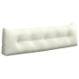 Cojín de Espalda Crema 160 x 24 x 50 cm Terciopelo