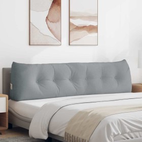 Cojín de Espalda Gris Claro 180 x 24 x 50 cm tela