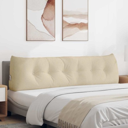 Cojín de Espalda Crema 180 x 24 x 50 cm tela