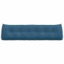 Cojín de Espalda Azul 180 x 24 x 50 cm Terciopelo