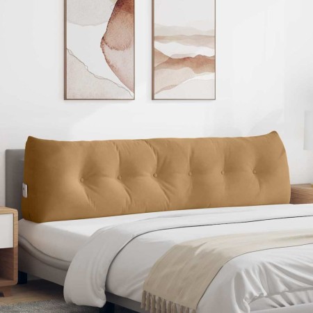 Cojín de Espalda Marrón 180 x 24 x 50 cm Terciopelo