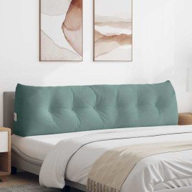 Cojín de Espalda Verde Mar 180 x 24 x 50 cm Terciopelo