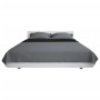 Doppelseitige gesteppte Tagesdecke 220x240 cm in Grau und Schwarz von vidaXL, Tagesdecken und Bettdecken - Ref: Foro24-132966...