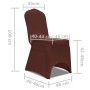 Elastischer Stuhlbezug 6 Stück braun von vidaXL, Abdeckungen - Ref: Foro24-131413, Preis: 21,91 €, Rabatt: %