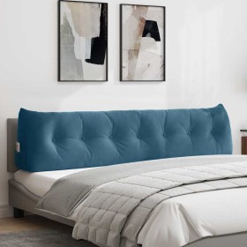 Cojín de Espalda Azul 200 x 24 x 50 cm Terciopelo