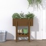 Solid pine wood planter in honey brown color, 62x30x69 cm by vidaXL, Pots and planters - Ref: Foro24-825236, Price: 58,26 €, ...