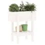 Pflanzgefäß aus massivem Kiefernholz weiß 62x30x69 cm von vidaXL, Töpfe und Pflanzgefäße - Ref: Foro24-825234, Preis: 57,70 €...