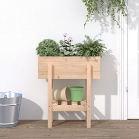 Jardinera madera maciza de pino 62x30x69 cm by vidaXL, Pots and planters - Ref: Foro24-825233, Price: 49,50 €, Discount: %