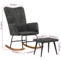 Vintage black canvas rocking chair with footrest stool by vidaXL, Rocking chairs - Ref: Foro24-339702, Price: 127,62 €, Disco...