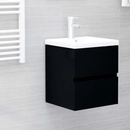 Black engineered wood sink cabinet 41x38.5x45 cm by vidaXL, Bathroom furniture - Ref: Foro24-804729, Price: 45,47 €, Discount: %