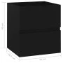 Black engineered wood sink cabinet 41x38.5x45 cm by vidaXL, Bathroom furniture - Ref: Foro24-804729, Price: 45,47 €, Discount: %