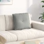 Cojín de Espalda Gris Claro 50 x 45 cm Tela de microfibra