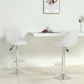 Taburetes de cocina 2 unidades cuero sintético blanco by vidaXL, Kitchen stools - Ref: Foro24-335179, Price: 145,07 €, Discou...