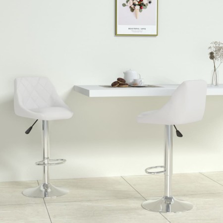 Taburetes de cocina 2 unidades cuero sintético blanco von vidaXL, Küchenhocker - Ref: Foro24-335179, Preis: 145,07 €, Rabatt: %