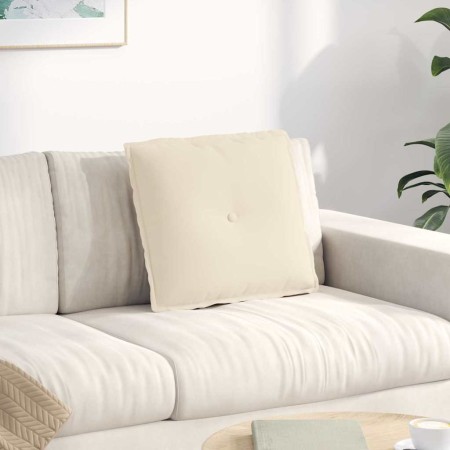 Cojín de Espalda Beige 50 x 45 cm Tela de microfibra
