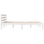 Solid white pine wood bed frame 120x190 cm by vidaXL, Beds and slatted bases - Ref: Foro24-810401, Price: 107,48 €, Discount: %
