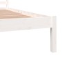 Massives Bettgestell aus weißem Kiefernholz, 120 x 190 cm von vidaXL, Betten und Lattenroste - Ref: Foro24-810401, Preis: 107...