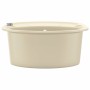 Fregadero de cocina de granito con un seno ovalado beige