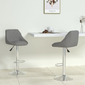 Kitchen stools 2 units gray synthetic leather by vidaXL, Kitchen stools - Ref: Foro24-335184, Price: 144,53 €, Discount: %