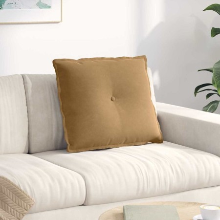 Cojín de Espalda Marrón 60 x 50 cm Tela de pana