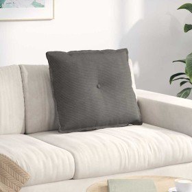 Cojín de Espalda Gris Claro 60 x 50 cm Tela de pana