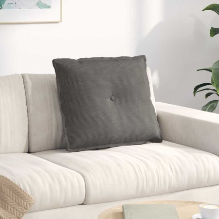 Cojín de Espalda Gris Claro 60 x 50 cm Tela de pana