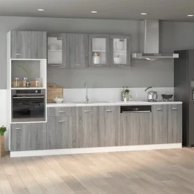 Gray plywood sink bottom cabinet 80x46x81.5 cm by vidaXL, Kitchen cabinets - Ref: Foro24-815565, Price: 73,81 €, Discount: %