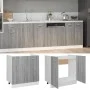 Grauer Waschbeckenunterschrank aus technischem Holz, 80 x 46 x 81,5 cm von vidaXL, Küchenschränke - Ref: Foro24-815565, Preis...