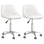 Sillas de comedor giratorias 2 unidades cuero sintético blanco de vidaXL, Sillas de comedor - Ref: Foro24-335199, Precio: 132...