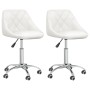 Swivel dining chairs 2 units white synthetic leather by vidaXL, dining chairs - Ref: Foro24-335199, Price: 135,29 €, Discount: %