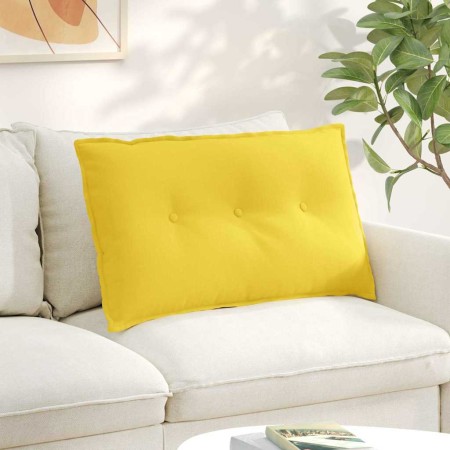 Cojín de Espalda Amarillo Claro 80 x 19 x 50 cm tela