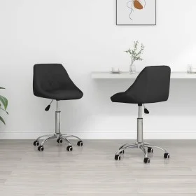 Drehbare Esszimmerstühle 2 Einheiten aus schwarzem Kunstleder von vidaXL, Essstühle - Ref: Foro24-335200, Preis: 135,77 €, Ra...