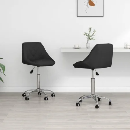 Swivel dining chairs 2 units black synthetic leather by vidaXL, dining chairs - Ref: Foro24-335200, Price: 135,77 €, Discount: %