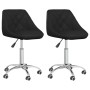 Swivel dining chairs 2 units black synthetic leather by vidaXL, dining chairs - Ref: Foro24-335200, Price: 138,23 €, Discount: %