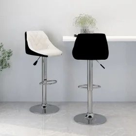 Kitchen stools 2 units black and white synthetic leather by vidaXL, Kitchen stools - Ref: Foro24-335239, Price: 121,44 €, Dis...