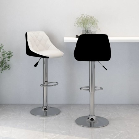 Küchenhocker 2 Einheiten aus schwarzem und weißem Kunstleder von vidaXL, Küchenhocker - Ref: Foro24-335239, Preis: 123,34 €, ...